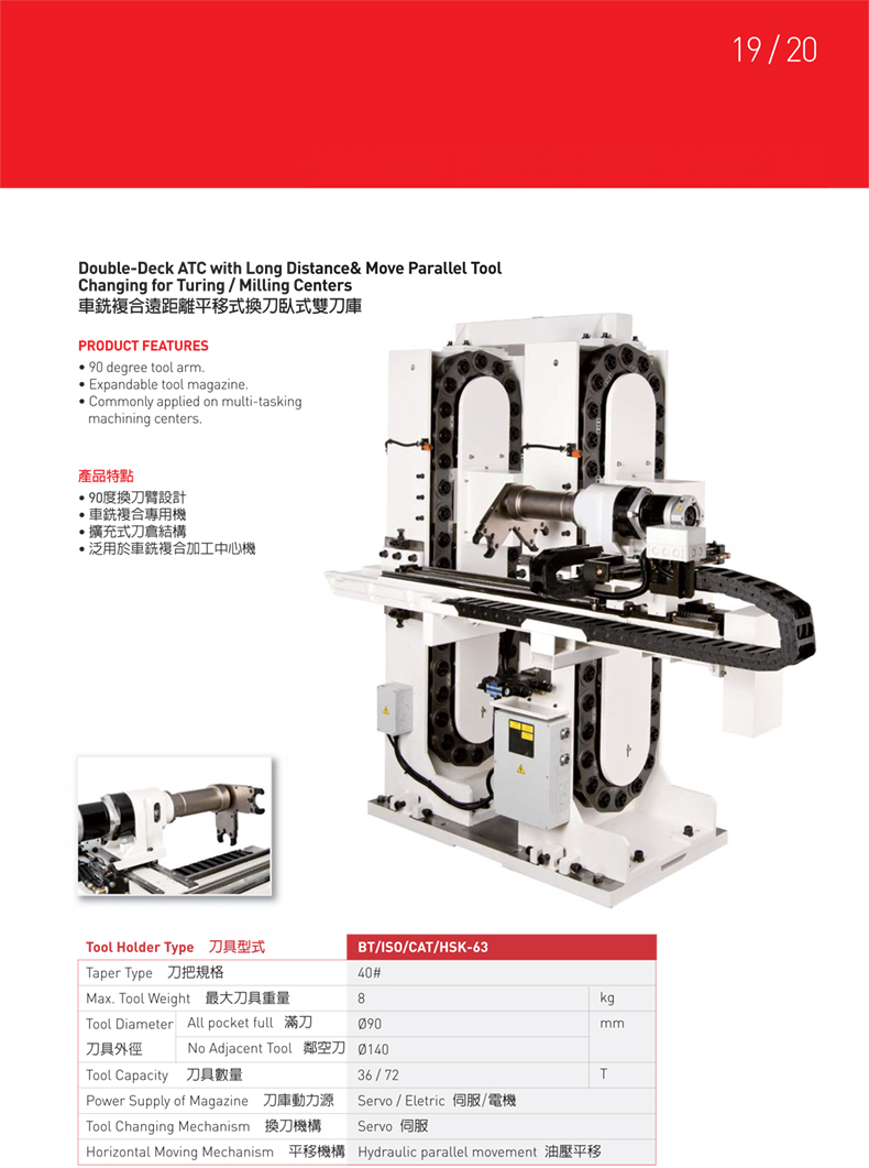 1、車銑復(fù)合遠距離平移式臥式雙刀庫 1、車銑復(fù)合遠距離平移式臥式雙刀庫